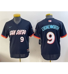 Youth San Diego Padres 9 Jake Cronenworth Obsidian 2026 City Connect Stadium Stitched Baseball Jersey Youth San Diego Padres 9 Jake Cronenworth Obsidian 2026 City Connect Stadium Stitched Baseball Jersey