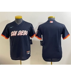 Youth San Diego Padres Blank Obsidian 2026 City Connect Stadium Stitched Baseball Jersey Youth San Diego Padres Blank Obsidian 2026 City Connect Stadium Stitched Baseball Jersey