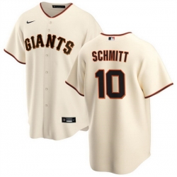 Men San Francisco Giants 10 Casey Schmitt Cream Cool Base Stitched Jersey