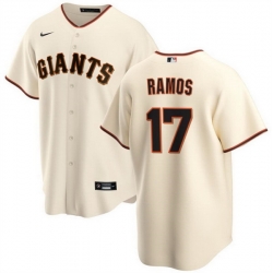 Men San Francisco Giants 17 Heliot Ramos Cream Cool Base Stitched Baseball Jersey