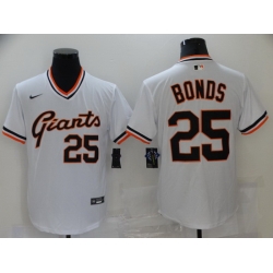 Men San Francisco Giants 25 Barry Bonds White Cool Base Stitched jersey
