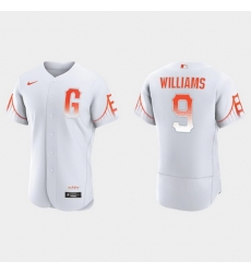 Men San Francisco Giants 9 Matt Williams Men 2021 City Connect Authentic White Jersey