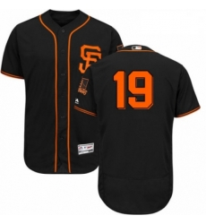 Mens Majestic San Francisco Giants 19 Alen Hanson Black Alternate Flex Base Authentic Collection MLB Jersey