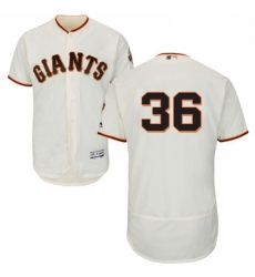 Mens Majestic San Francisco Giants 36 Gaylord Perry Cream Home Flex Base Authentic Collection MLB Jersey