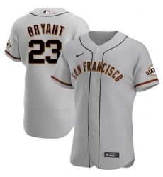 Men's San Francisco Giants #23 Kris Bryant Gray Flex Base Nike Jersey