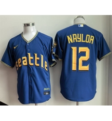 Men Seattle Mariners 12 Josh Naylor Royal 2025 Cool Base Stitched jersey Men Seattle Mariners 12 Josh Naylor Royal 2025 Cool Base Stitched jersey