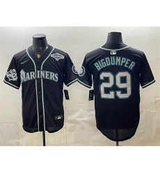 Men Seattle Mariners 29 Big Dumper 50th Anniversary Black Out Style Vapor Premier Limited Stitched Baseball Jersey Men Seattle Mariners 29 Big Dumper 50th Anniversary Black Out Style Vapor Premier Limited Stitched Baseball Jersey