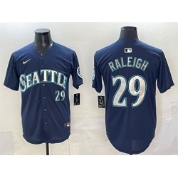 Men Seattle Mariners 29 Cal Raleigh Navy Limited Stitched jersey