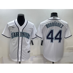 Men Seattle Mariners 44 Julio Rodriguez White Cool Base Stitched Jersey 5