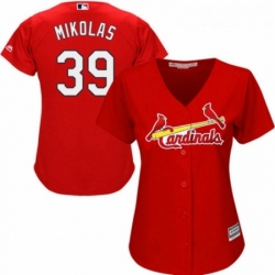 Womens Majestic St Louis Cardinals 39 Miles Mikolas Replica Red Alternate Cool Base MLB Jersey 