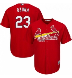 Youth Majestic St Louis Cardinals 23 Marcell Ozuna Authentic Red Alternate Cool Base MLB Jersey 