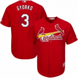 Youth Majestic St Louis Cardinals 3 Jedd Gyorko Replica Red Alternate Cool Base MLB Jersey