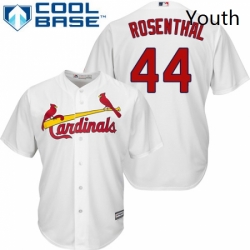 Youth Majestic St Louis Cardinals 44 Trevor Rosenthal Replica White Home Cool Base MLB Jersey