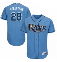 Mens Majestic Tampa Bay Rays 28 Daniel Robertson Columbia Alternate Flex Base Authentic Collection MLB Jersey