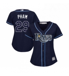 Womens Tampa Bay Rays 29 Tommy Pham Replica Navy Blue Alternate Cool Base Baseball Jersey 