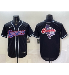 Men Texas Rangers Team Big Logo 2026 Fashion Replica Black Out Stitched Baseball Jersey Men Texas Rangers Team Big Logo 2026 Fashion Replica Black Out Stitched Baseball Jersey