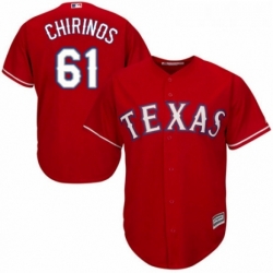 Youth Majestic Texas Rangers 61 Robinson Chirinos Authentic Red Alternate Cool Base MLB Jersey 