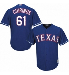 Youth Majestic Texas Rangers 61 Robinson Chirinos Replica Royal Blue Alternate 2 Cool Base MLB Jersey 