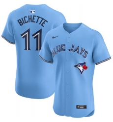 Men Toronto Blue Jays 11 Bo Bichette Light Blue Cool Base Stitched Baseball Jersey
