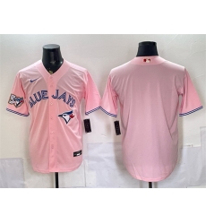 Men Toronto Blue Jays Blank Pink 50 Seasons Patch Stitched Baseball Jersey Men Toronto Blue Jays Blank Pink 50 Seasons Patch Stitched Baseball Jersey