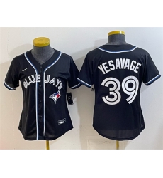 Women Toronto Blue Jays 39 Trey Yesavage 2026 Fashion Replica Black Out Stitched Baseball Jersey Women Toronto Blue Jays 39 Trey Yesavage 2026 Fashion Replica Black Out Stitched Baseball Jersey