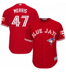 Youth Majestic Toronto Blue Jays 47 Jack Morris Authentic Scarlet Alternate MLB Jersey 