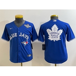 Youth Toronto Blue Jays  26 Leafs Royal 2025 World Series With White Leafs Logo Cool Base Stitched Baseball Jersey