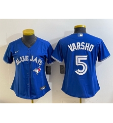 Youth Toronto Blue Jays  5 Daulton Varsho Royal Cool Base Stitched Baseball Jersey
