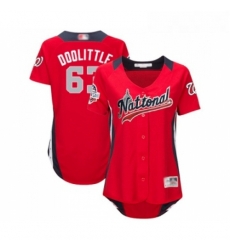 Womens Washington Nationals 63 Sean Doolittle Game Red National League 2018 Baseball All Star Baseball Jersey 