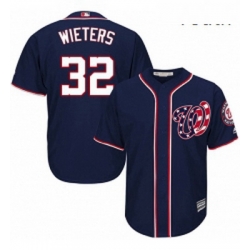 Youth Majestic Washington Nationals 32 Matt Wieters Replica Navy Blue Alternate 2 Cool Base MLB Jersey