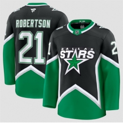 Men Dallas Stars 21 Jason Robertson Black 2025 26 Alternate Stitched Hockey Jersey