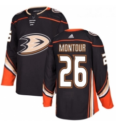 Youth Adidas Anaheim Ducks 26 Brandon Montour Authentic Black Home NHL Jersey 