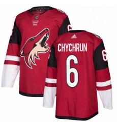 Youth Adidas Arizona Coyotes 6 Jakob Chychrun Premier Burgundy Red Home NHL Jersey 