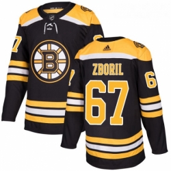 Youth Adidas Boston Bruins 67 Jakub Zboril Premier Black Home NHL Jersey 