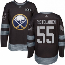 Mens Adidas Buffalo Sabres 55 Rasmus Ristolainen Premier Black 1917 2017 100th Anniversary NHL Jersey 