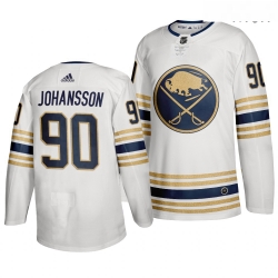 Sabres 90 Jonas Johansson White 50th Anniversary Adidas Jersey