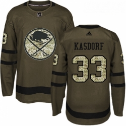 Youth Adidas Buffalo Sabres 33 Jason Kasdorf Authentic Green Salute to Service NHL Jersey 