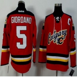 Calgary Flames #5 Mark Giordano Red Alternate Stitched NHL Jersey