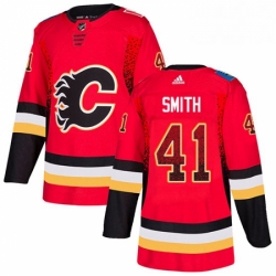 Mens Adidas Calgary Flames 41 Mike Smith Authentic Red Drift Fashion NHL Jersey 