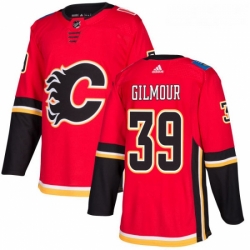 Youth Adidas Calgary Flames 39 Doug Gilmour Premier Red Home NHL Jersey 