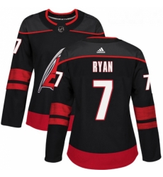 Womens Adidas Carolina Hurricanes 7 Derek Ryan Premier Black Alternate NHL Jersey 