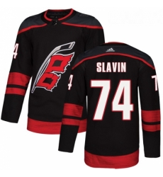 Youth Adidas Carolina Hurricanes 74 Jaccob Slavin Premier Black Alternate NHL Jersey 