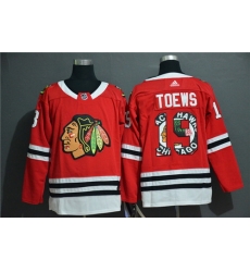 Blackhawks 19 Jonathan Toews Red Fashion Adidas Jersey