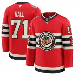 Men Chicago Blackhawks 71 Taylor Hall Red 2024 25 Winter Classic Stitched Hockey Jersey