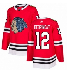 Men's Adidas Chicago Blackhawks #12 Alex DeBrincat Authentic Red Fashion Gold NHL Jersey