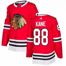 Mens Adidas Chicago Blackhawks 88 Patrick Kane Authentic Red Home NHL Jersey 