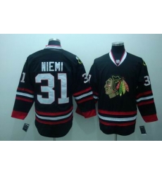 chicago blackhawks #31 antti niemi black jersey