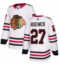 Womens Adidas Chicago Blackhawks 27 Jeremy Roenick Authentic White Away NHL Jersey 