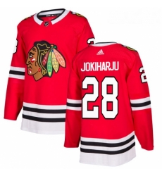 Youth Adidas Chicago Blackhawks 28 Henri Jokiharju Authentic Red Home NHL Jersey 