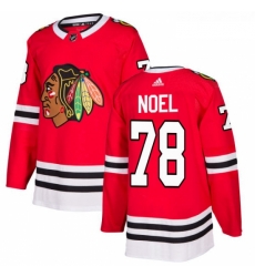 Youth Adidas Chicago Blackhawks 78 Nathan Noel Authentic Red Home NHL Jersey 